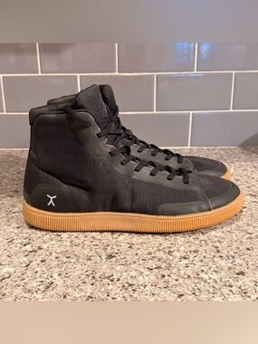 Flux Adapt High Top Trainers Mens Barefoot Lifting Shoes Black Gum Size 9
